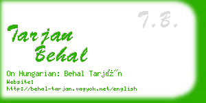 tarjan behal business card